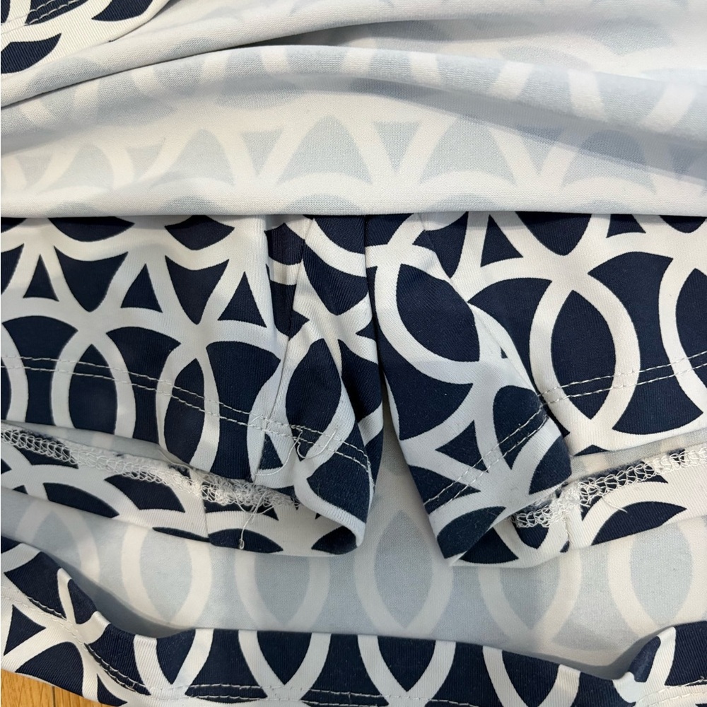 Lulu-B Navy White Geometric Pull-On Skort UPF 50 Coolant Fabric (SZ S) - Picture 7 of 8